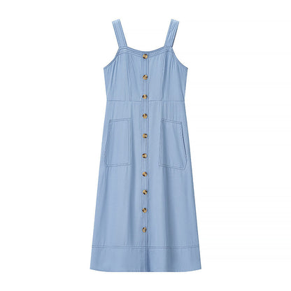 Denim Midi Tank Dress