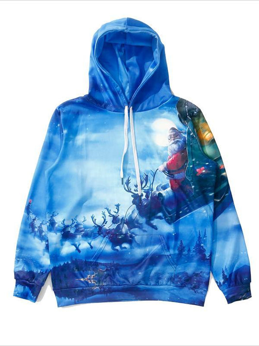 Xmas Free Size Varsanol Hot Sales Hoodies Men/Women Long Sleeve Sweatshirt Male Printed Hooded With Hat Casual Outwear Pullover Loose Hoody New