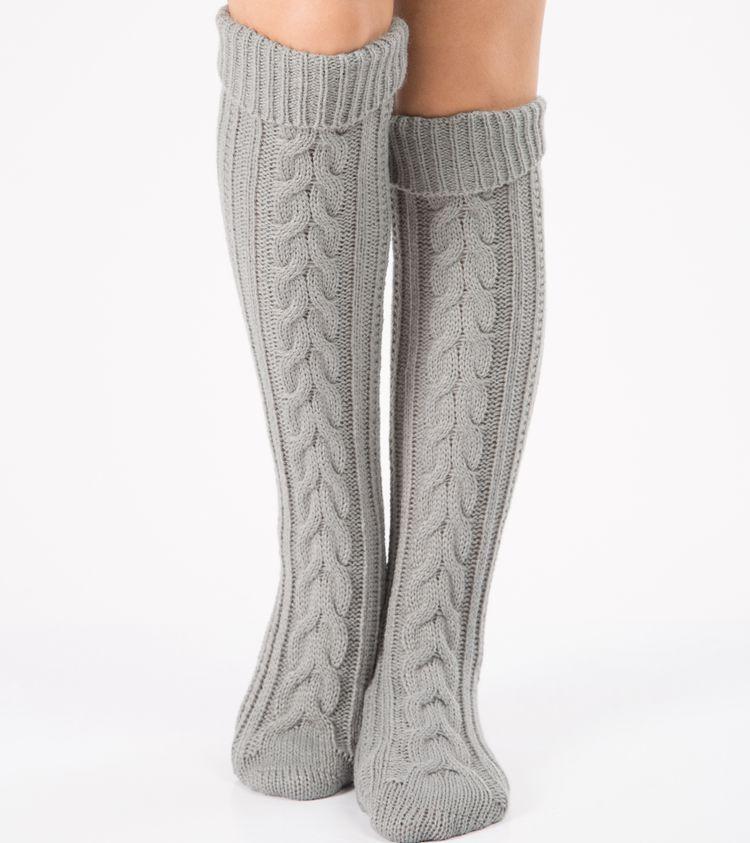 Wool Legs Leg Warp Knit Christmas Boots Over The Knee Diagonal 8 Pattern Twist Floor Socks