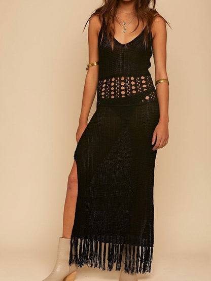 Sleeveless Tassel New Swimwear Beach Bikini Cover Up