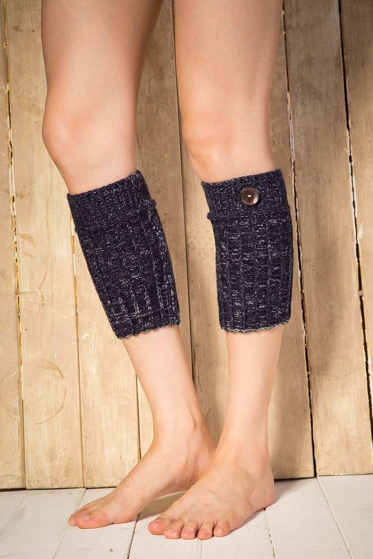 Boot Cuff Thick Short-Sleeved Thick Thick Bamboo Knit Wool Yarn Socks - 11
