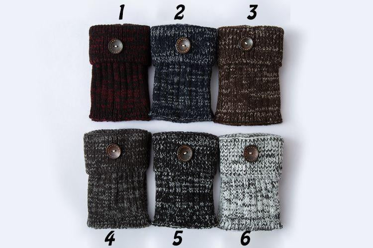 Boot Cuff Thick Short-Sleeved Thick Thick Bamboo Knit Wool Yarn Socks - 11