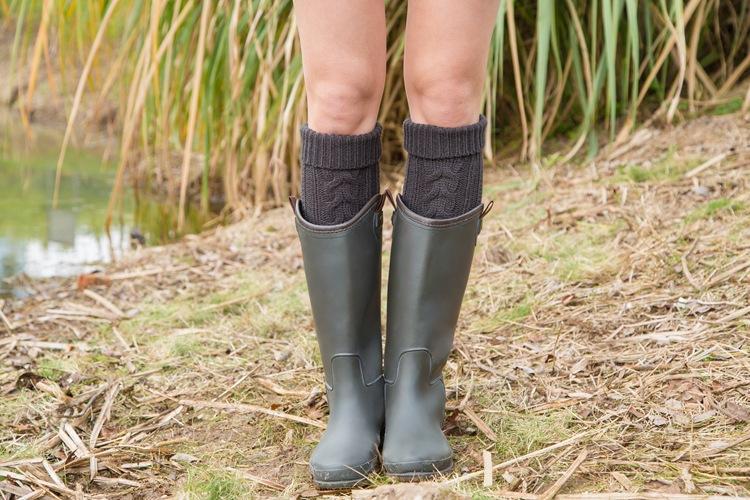 Wool Legs Leg Warp Knit Christmas Boots Over The Knee Diagonal 8 Pattern Twist Floor Socks