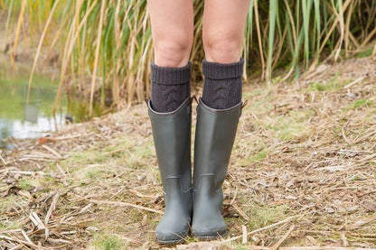 Wool Legs Leg Warp Knit Christmas Boots Over The Knee Diagonal 8 Pattern Twist Floor Socks