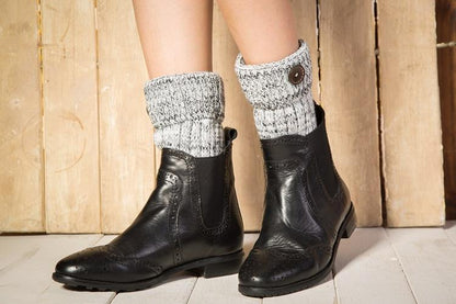 Boot Cuff Thick Short-Sleeved Thick Thick Bamboo Knit Wool Yarn Socks - 11