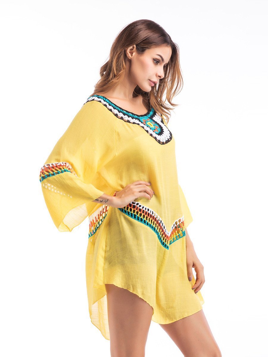 Three Colors Large Size Fashion Loose Women Bohemia Style Cotton In The Long Section Of The Shirt