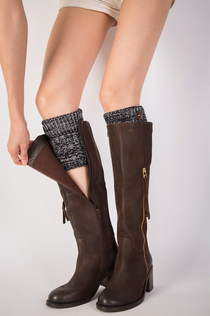 Boot Cuff Thick Short-Sleeved Thick Thick Bamboo Knit Wool Yarn Socks - 11