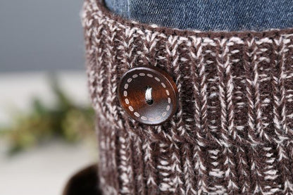 Boot Cuff Thick Short-Sleeved Thick Thick Bamboo Knit Wool Yarn Socks - 11
