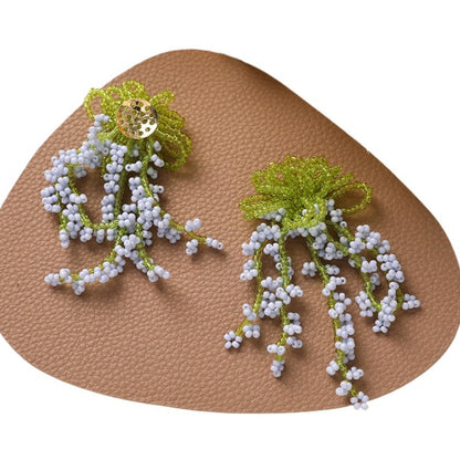 Earwish - Charming Beaded Flower Fringe Earrings - Summer &amp; Fresh