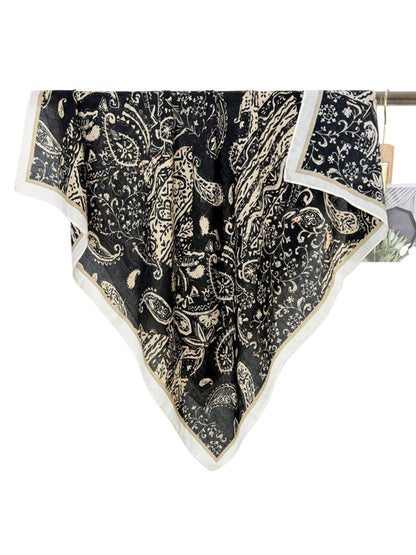 Scarvii - Vintage Paisley Square Scarf for Women