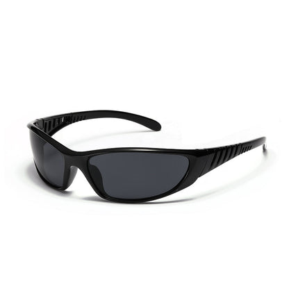 Colourful Hollow-Out Futuristic Sunglasses
