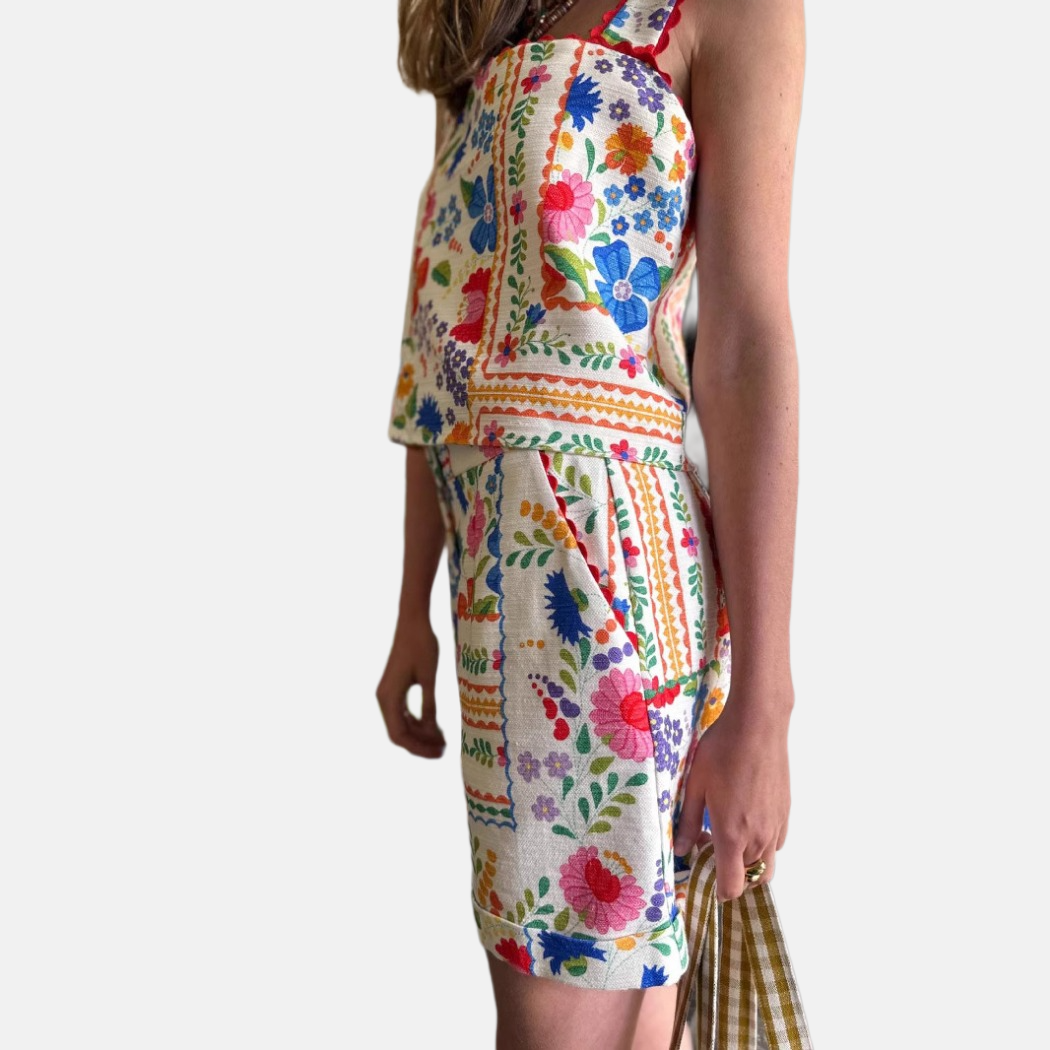 Troposa - Floral Print Tank and Shorts Set – Chic &amp; Comfortable