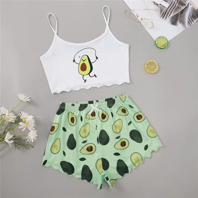Floral Cami Shorts Set - Home Loungewear