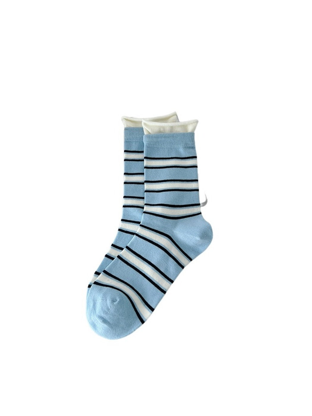 Rufia - Color-Block Crew Socks - Trendy &amp; Seamless
