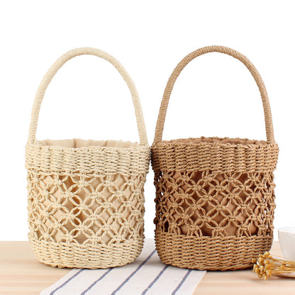 Crochet Market Bag Bucket Woven Bag