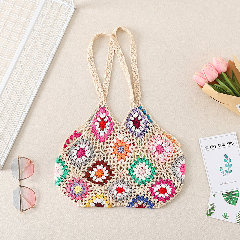 Crochet Granny Square Bag Ethnic Pattern Bag