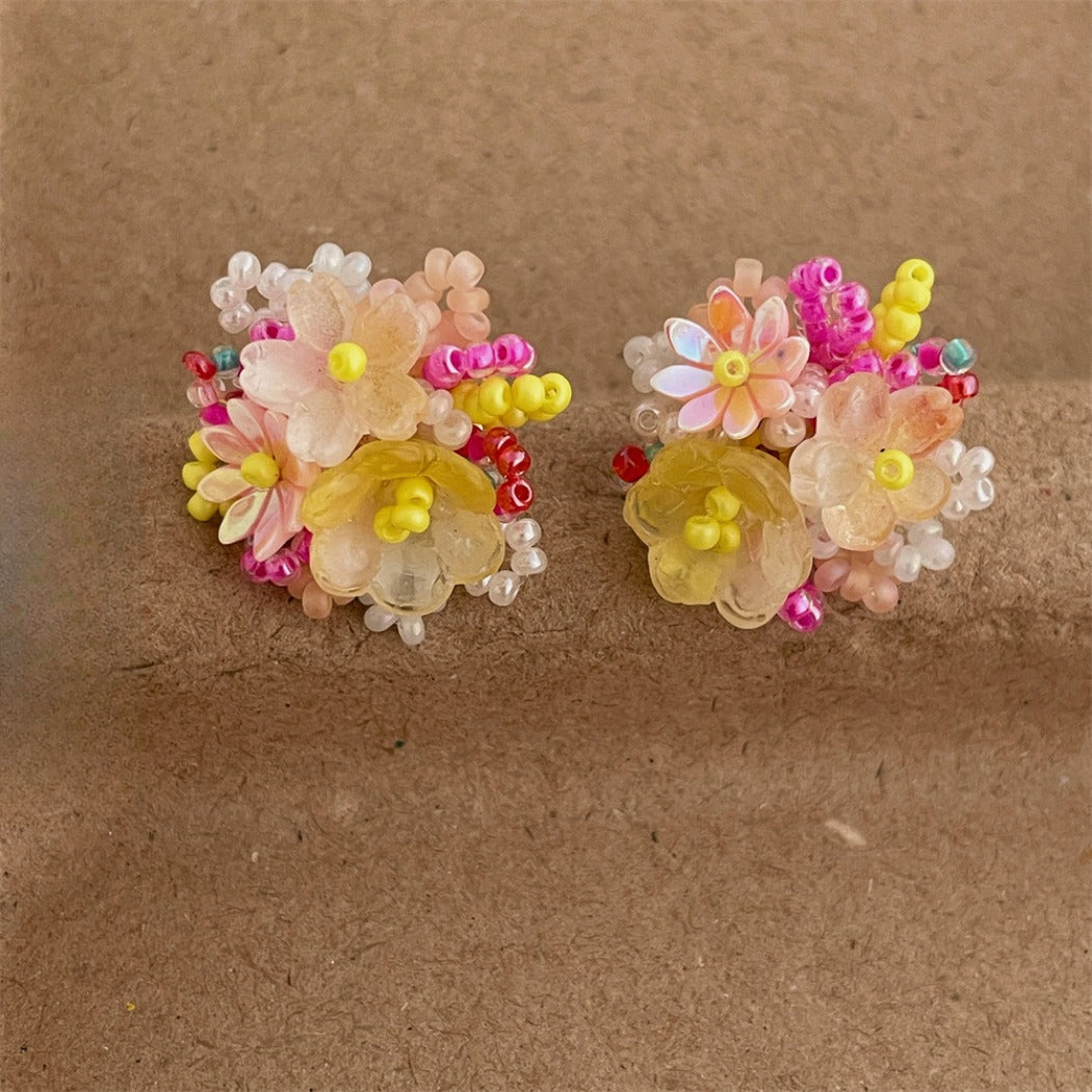 Earwish - Floral Hydrangea Earrings - Sweet &amp; Colorful