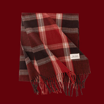 Christamas Theme Plaid Soft Warm Winter Scarf