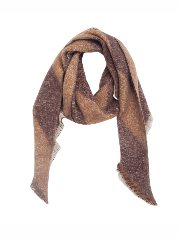 Fringed Keep Warm Plaid Shawl&Scarf