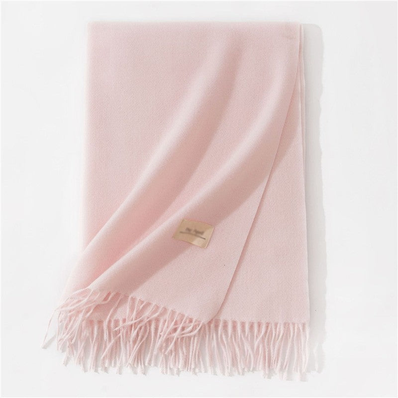 Solid Color Winter Warm Imitation Cashmere Shawl Scarves