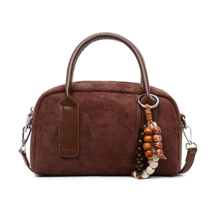 Vintage Crossbody Satchel With Charm