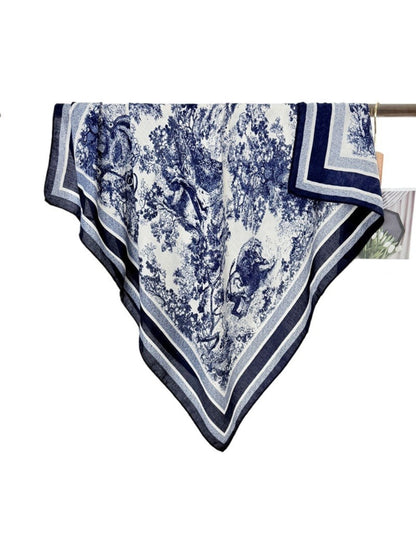 Scarvii - Jungle Print Square Scarf for Women