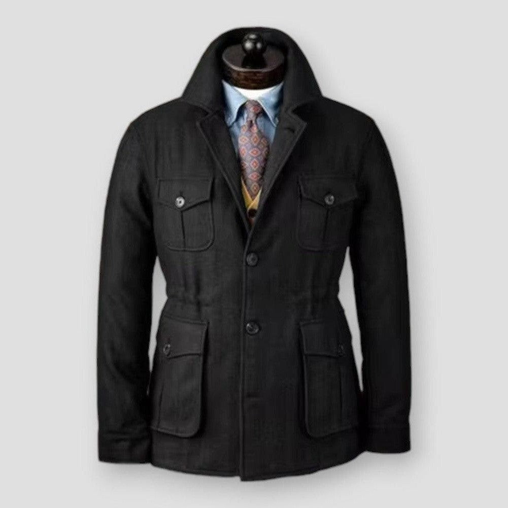 Men'S Tweed Jacket Tuxedo Woolen Suit High Quality Costumes  Wool Single Breasted Casual Slim Fit Male Blazers Winter