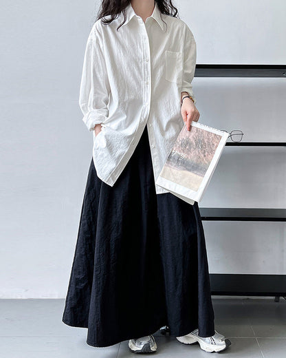 Long Sleeves Loose Blouses&Shirts Tops Outerwear Tops