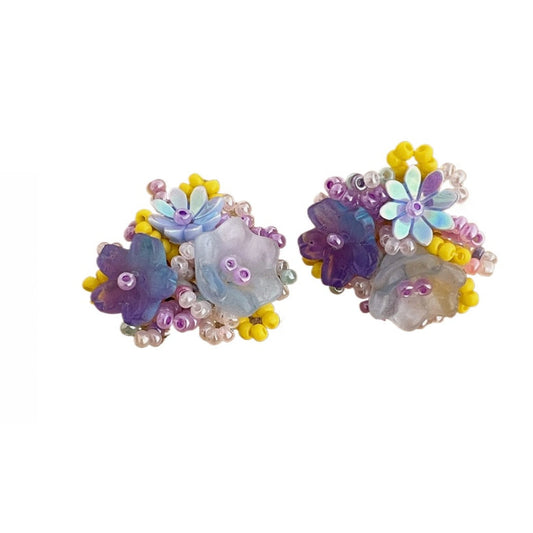 Earwish - Floral Hydrangea Earrings - Sweet &amp; Colorful