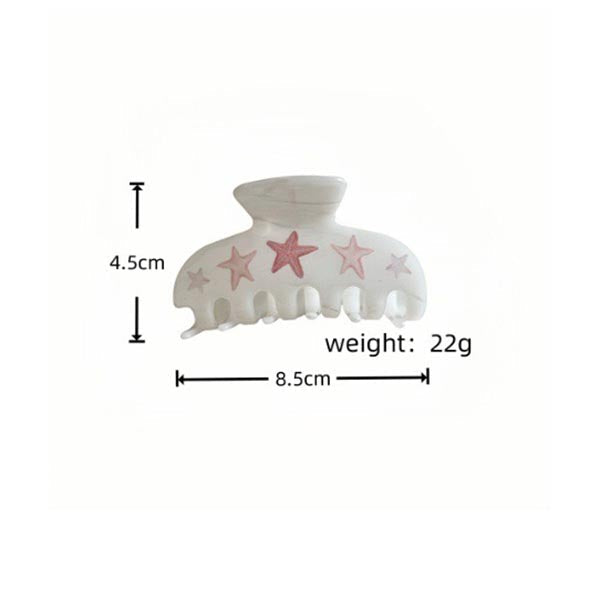 Cute Acrylic Cherry Starfish Hair Claw Clips
