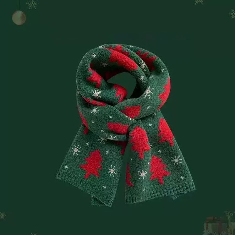 Christmas Reindeer Soft Thick Warm Knit Scarf