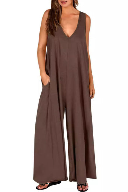 Fresh Casual Women's Pocket Jumpsuit Thin Women's Jumpsuit