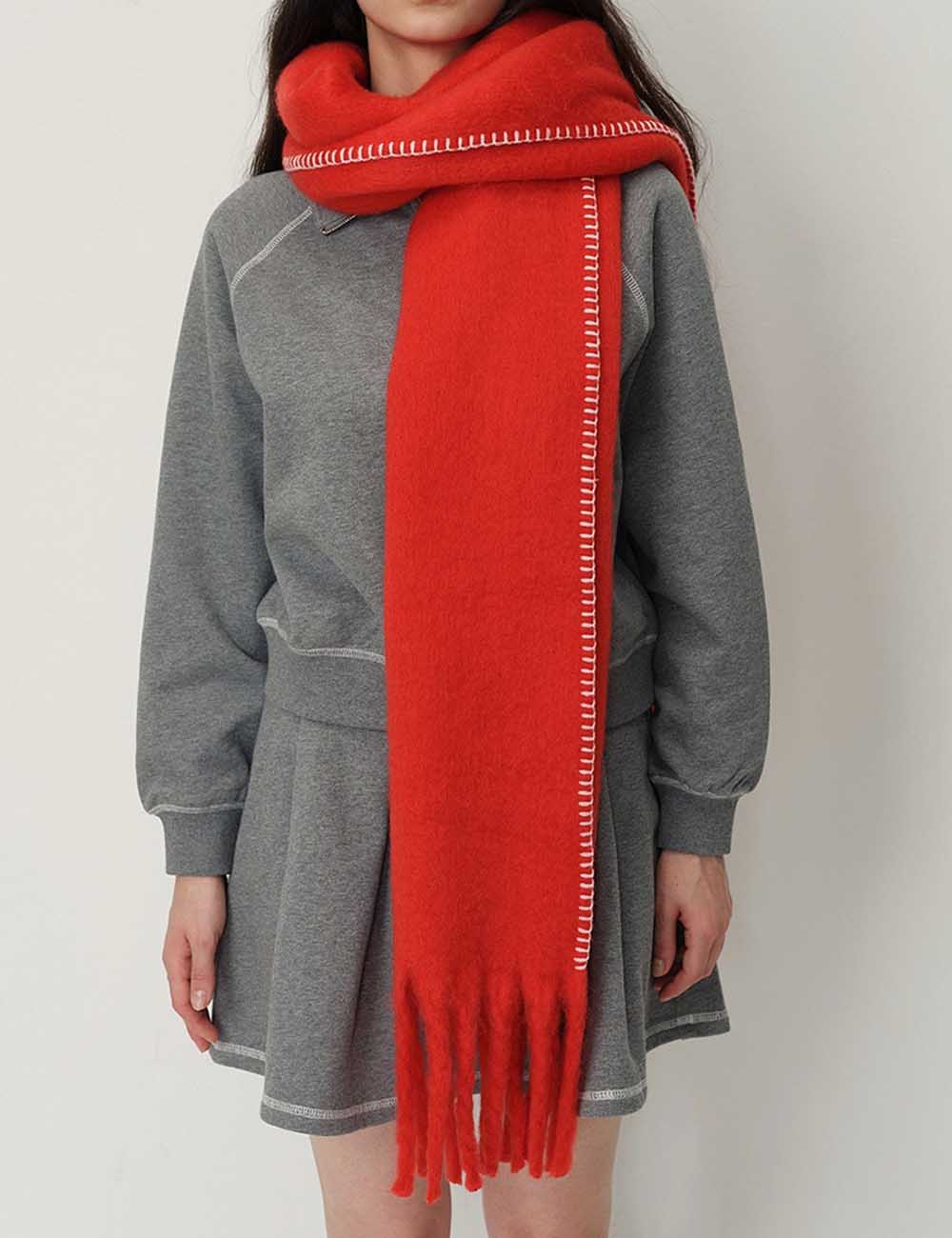 Warm Plush Thick Cashmere Fringe Winter Scarf