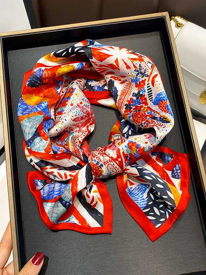 Original Contrast Color Printed Imitated Cashmere Scarf