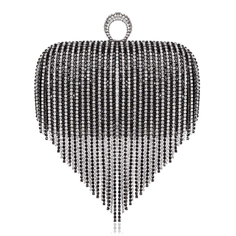 Rhinestone Tasseled Party Handbag