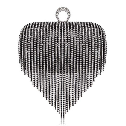 Rhinestone Tasseled Party Handbag