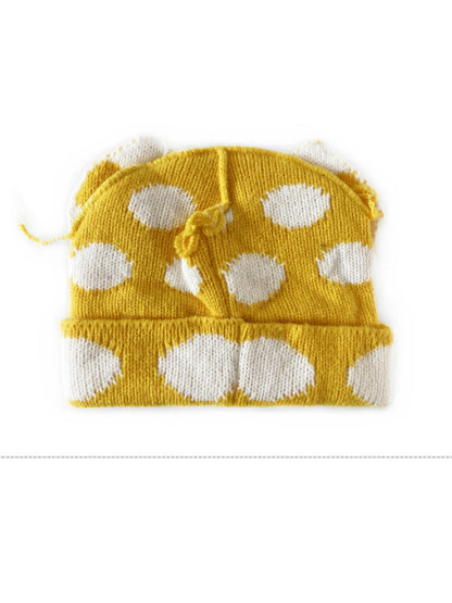 Haila - Polka Dots Cat-Ear Knitted Beanie