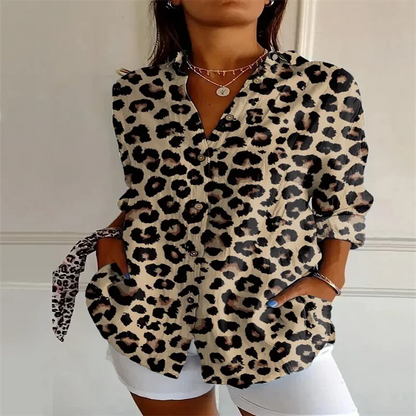2025 New Retro Floral Art Print Casual Linen Shirt Fashionable Pretty Shirt Fast Shipping