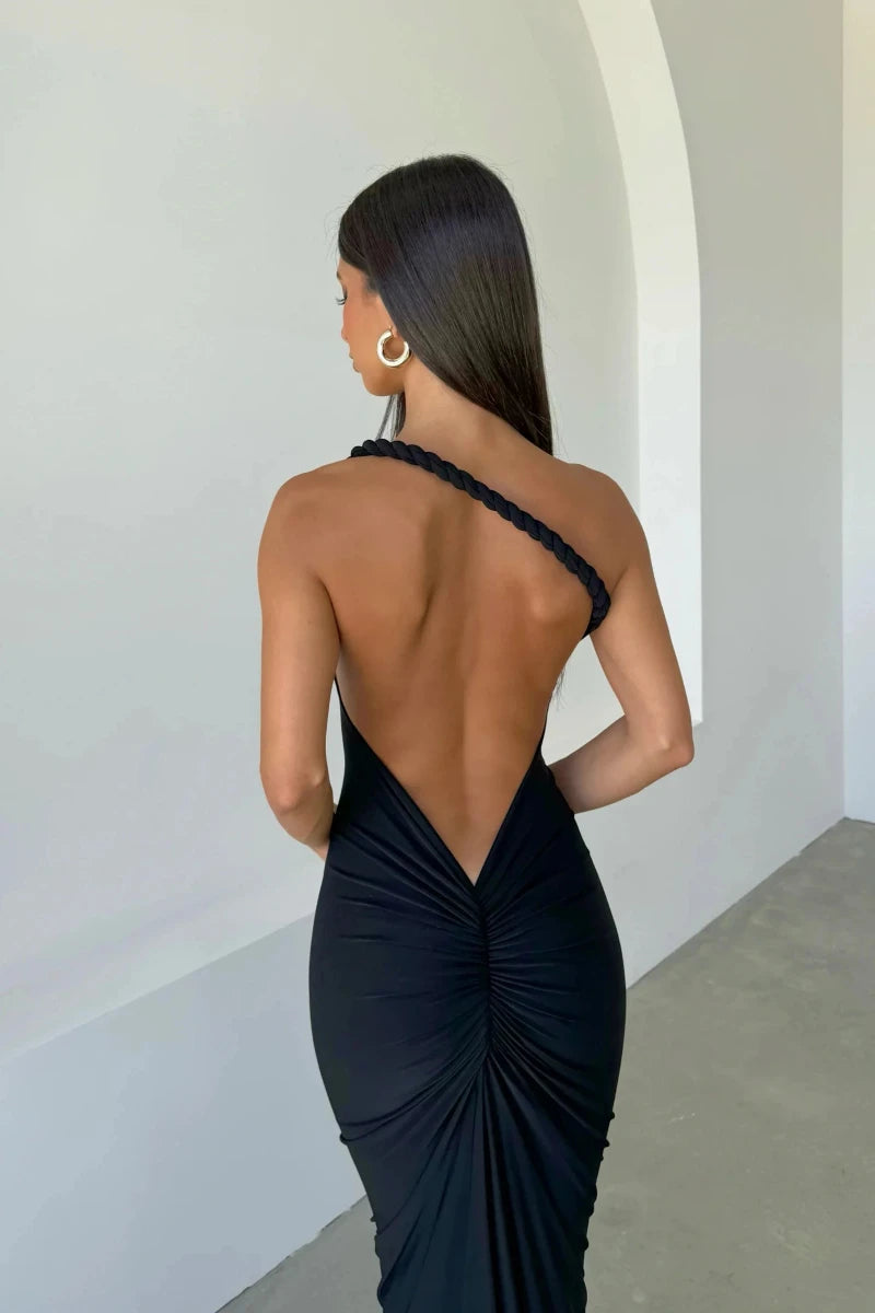 Convertible Stretch Gown With Multiple Necklines