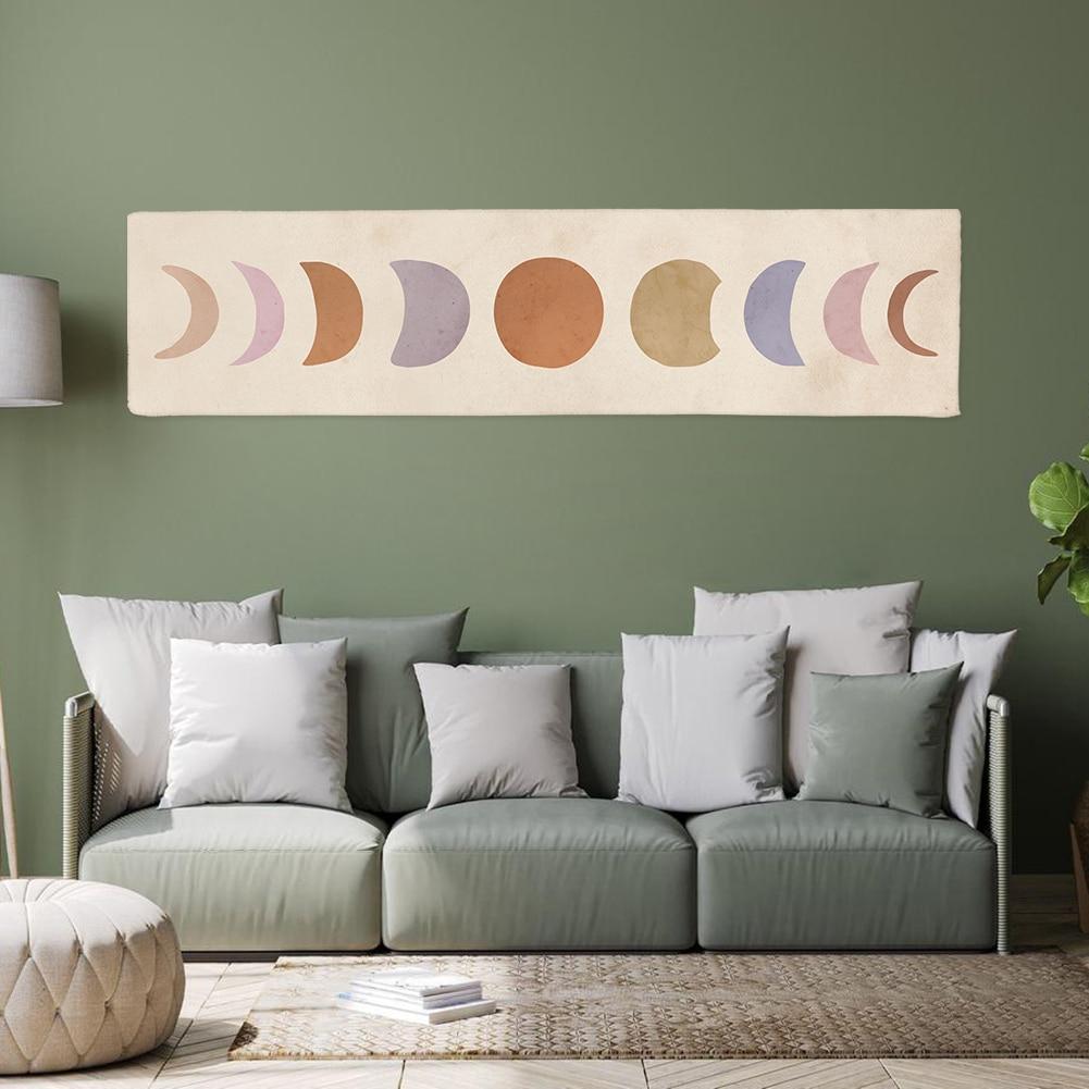 Abstract Art Moon Phase Tapestry Cute Moon Tapestry Wall Hanging For Bedroom Living Room Decor