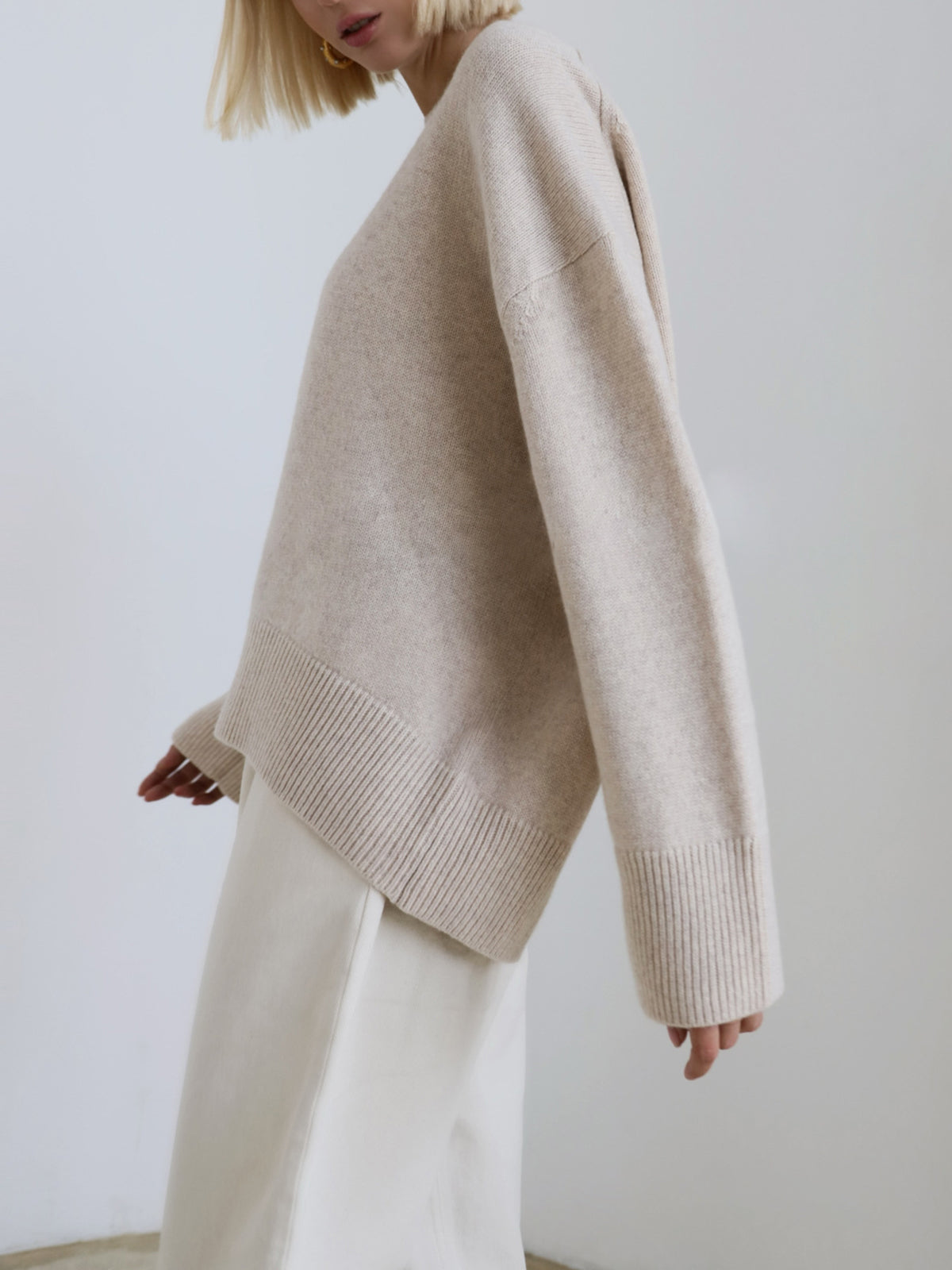 Knit Sweater And Pleated Skirt Set Soft