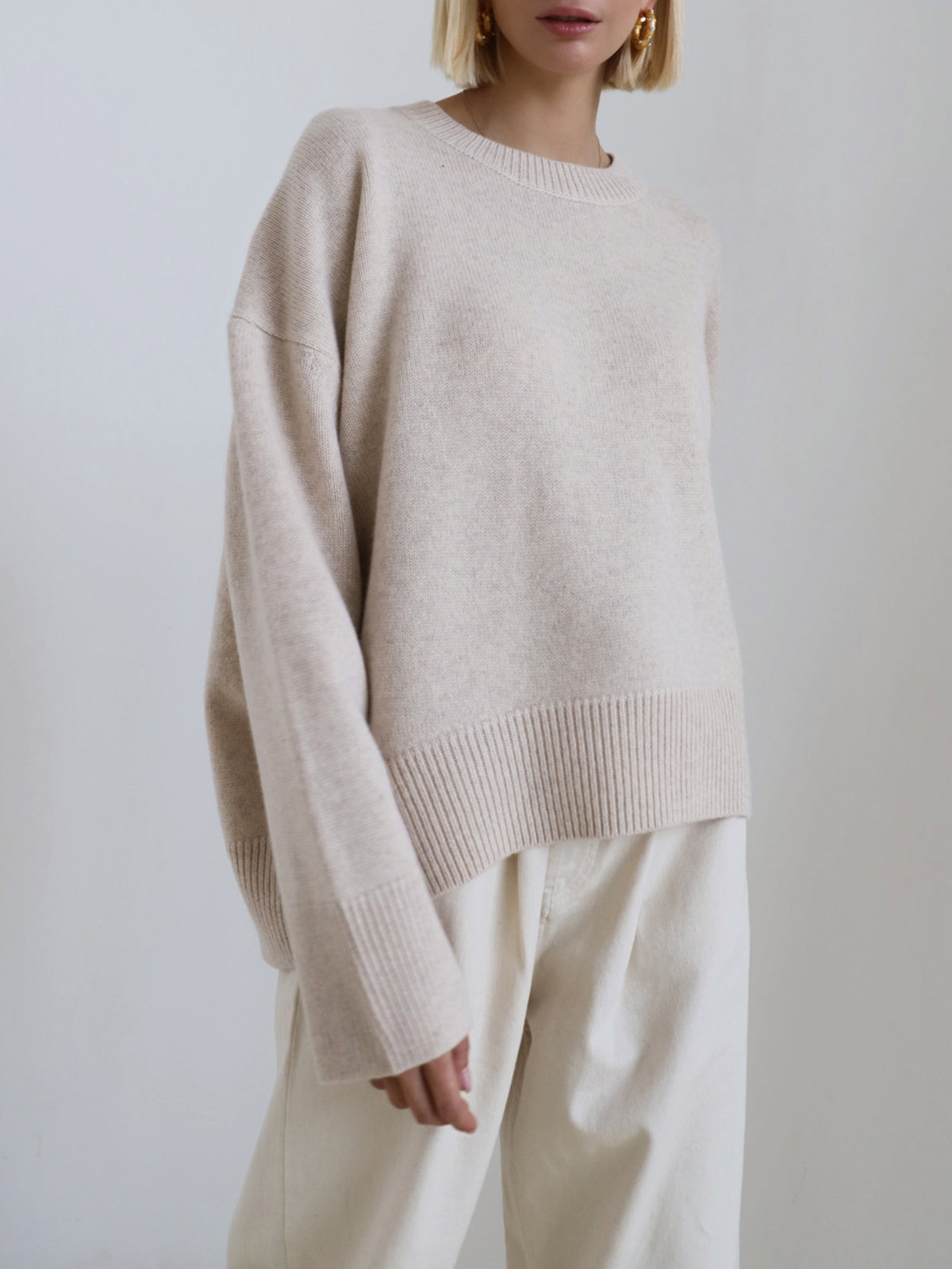 Knit Sweater And Pleated Skirt Set Soft