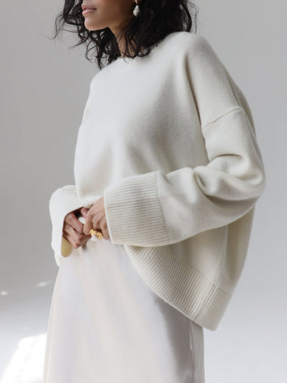 Knit Sweater And Pleated Skirt Set Soft