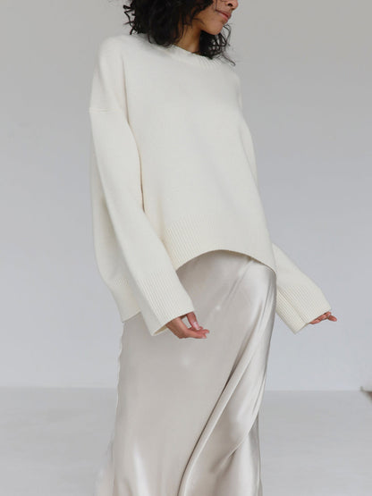 Knit Sweater And Pleated Skirt Set Soft