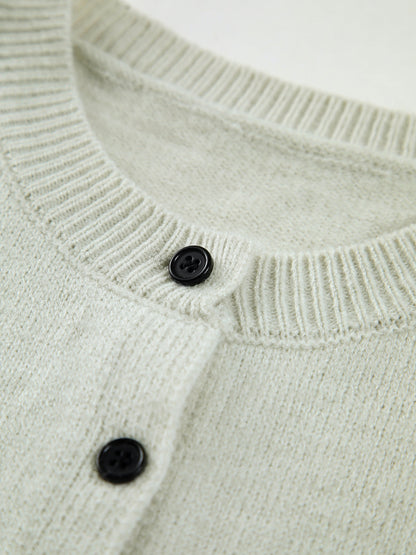 Knit Vest Button Front Sleeveless Cardigan