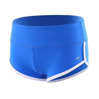 Besgo Sexy Exercise Shorts Women Slim Mini Length Fold-Over Waistband Pilates Running Yoga Shorts Push Up Sports Clothing