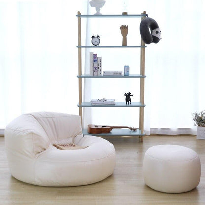 Bean Bag Sofa Set Cover No Filler Single Lazy Sofa Chair Recliner Footrest Stool Floor Seat Corner Ottoman Tatami Pouf