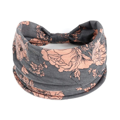 Bohemian Style Elastic Hair Bands Yoga Headband Women Headwear Print Vintage Cross Unisex Scrunchies Hair Accessories