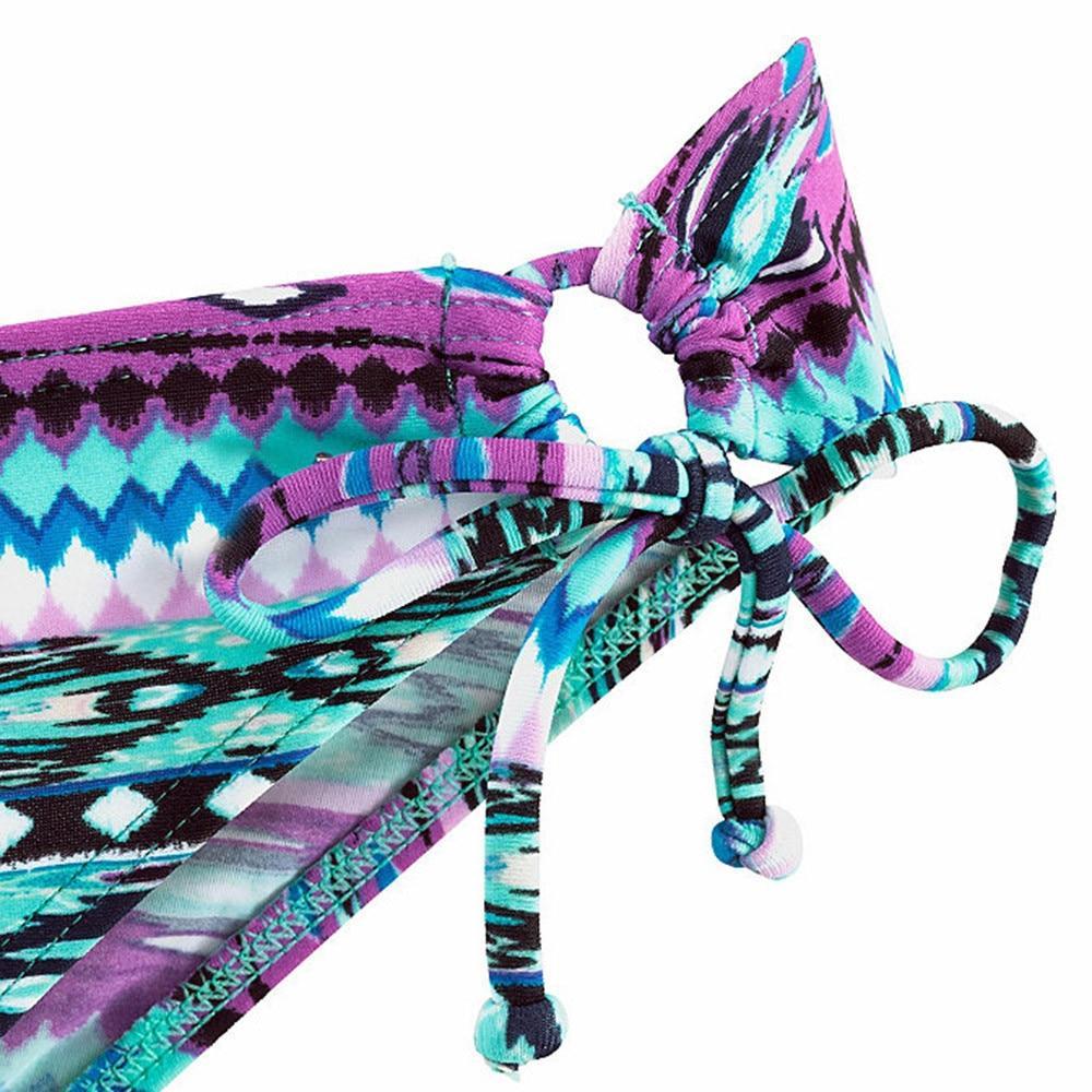 Bohemian Printed Bikini Set Swimwear Halter Vest Tops Swimsuit