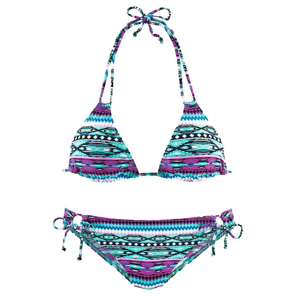 Bohemian Printed Bikini Set Swimwear Halter Vest Tops Swimsuit